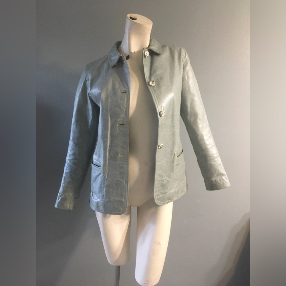 banana republic 100% Genuine Leather  Pastel Mint Green Size 0